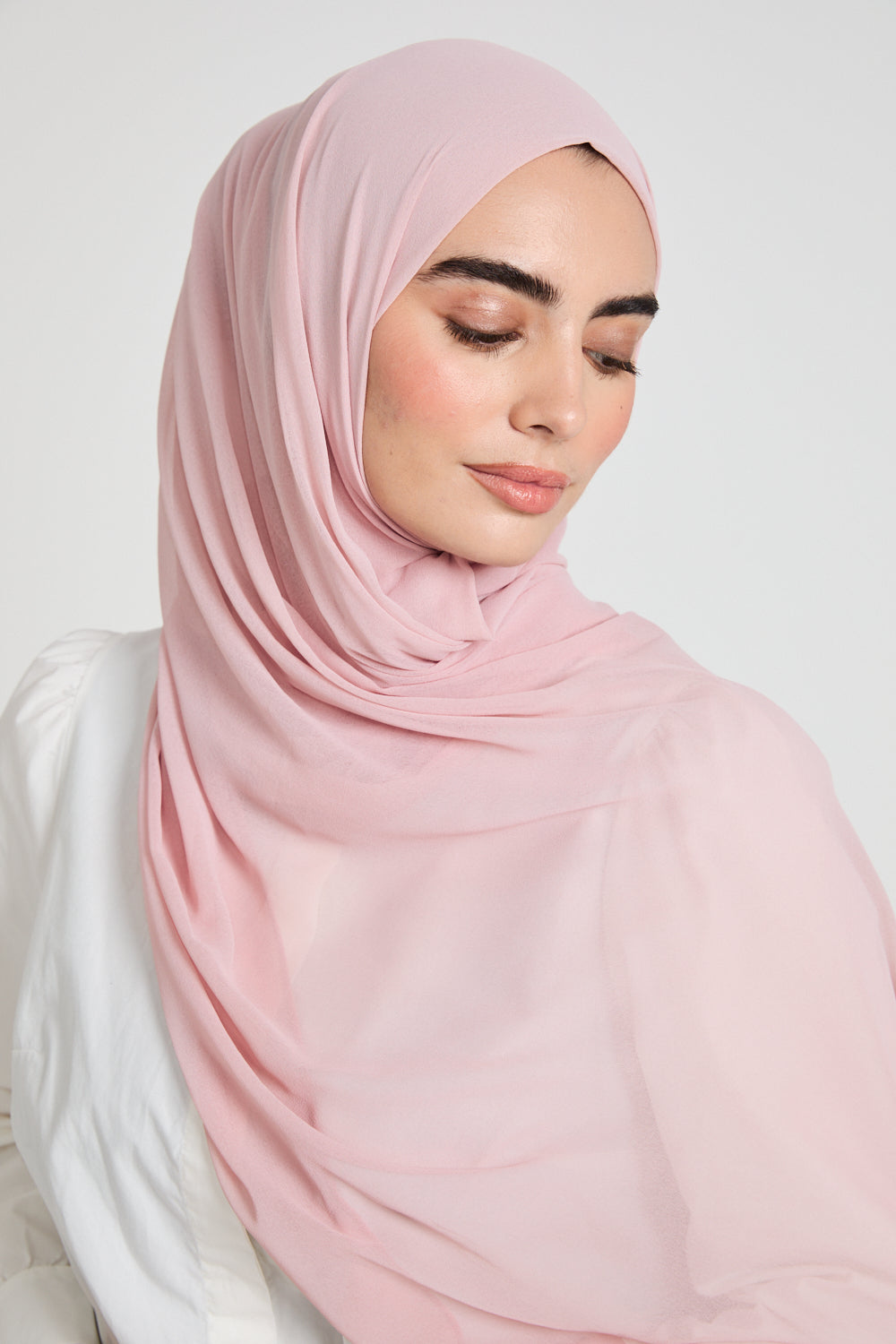 Luxury Soft Chiffon Hijab - Light Blush