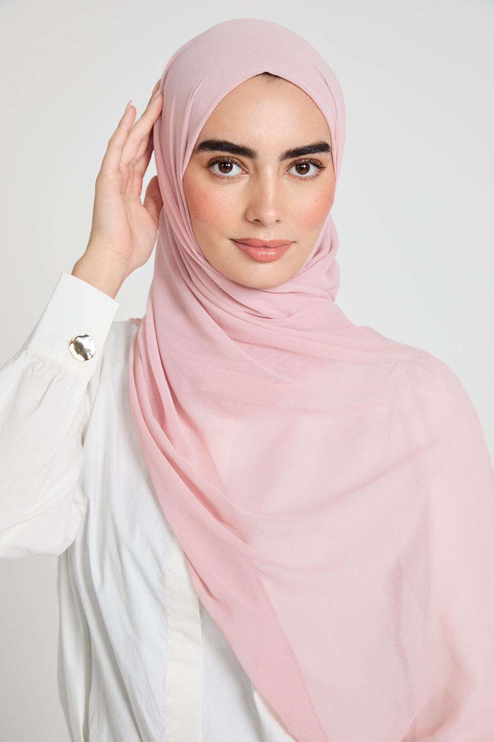 Luxury Soft Chiffon Hijab - Light Blush