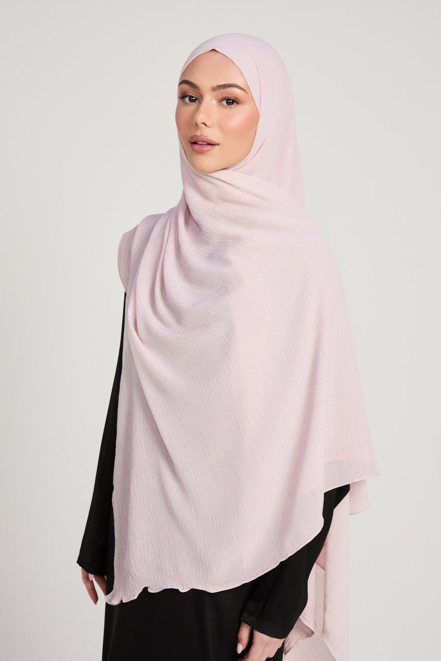 Hijab in modal arricciato - Rose Dust