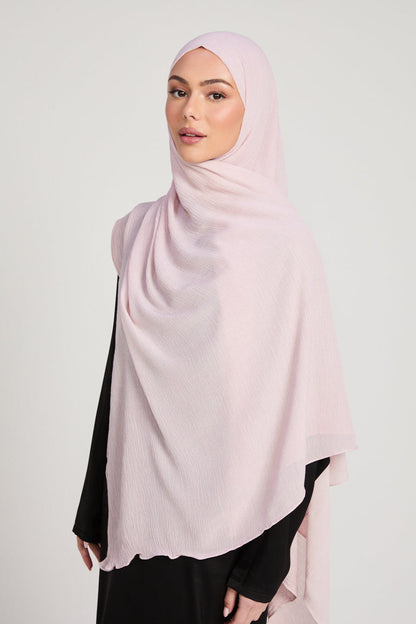 Hijab in modal arricciato - Rose Dust