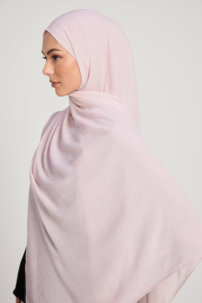 Hijab in modal arricciato - Rose Dust