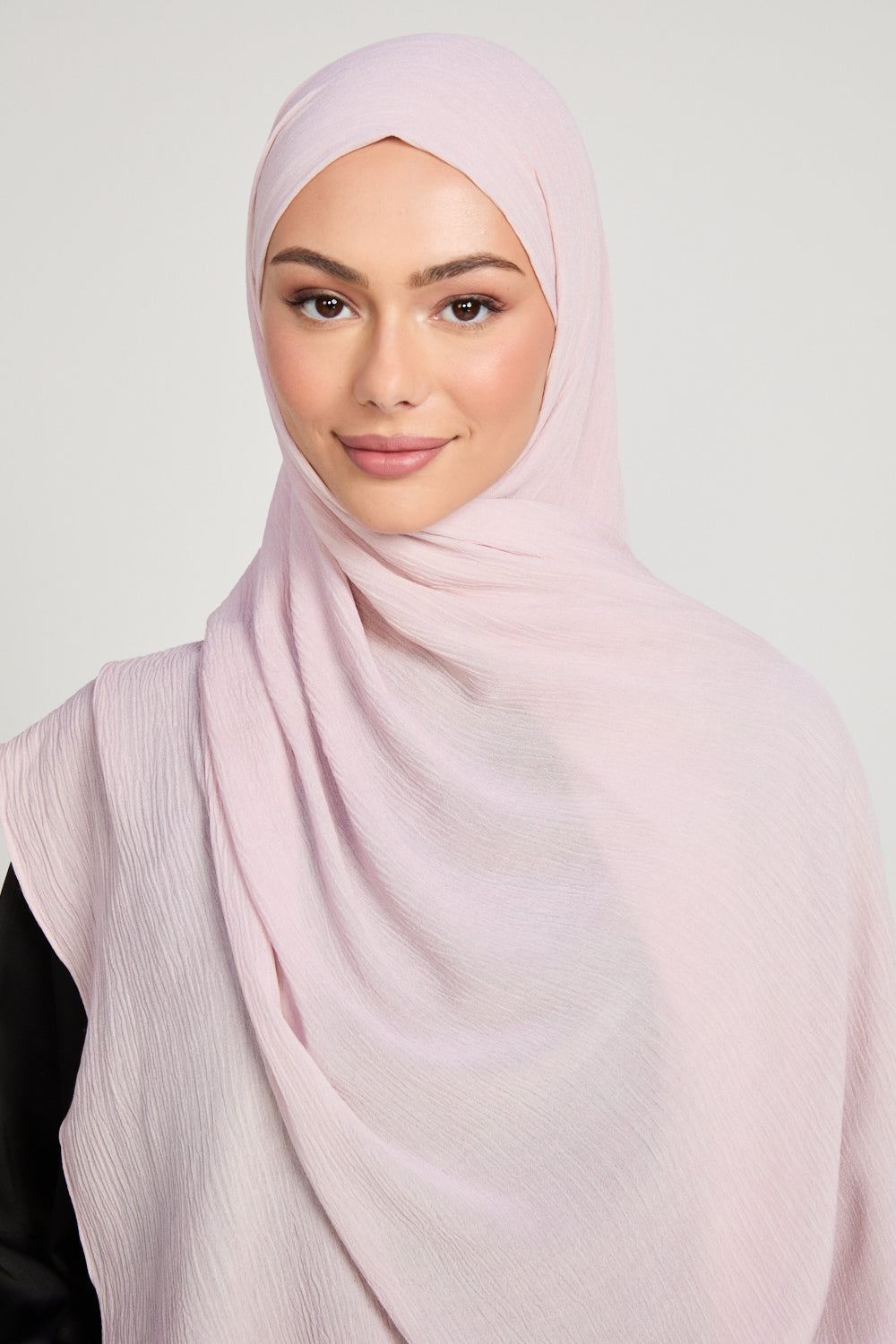 Hijab in modal arricciato - Rose Dust