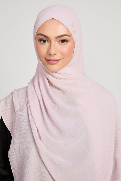 Hijab in modal arricciato - Rose Dust