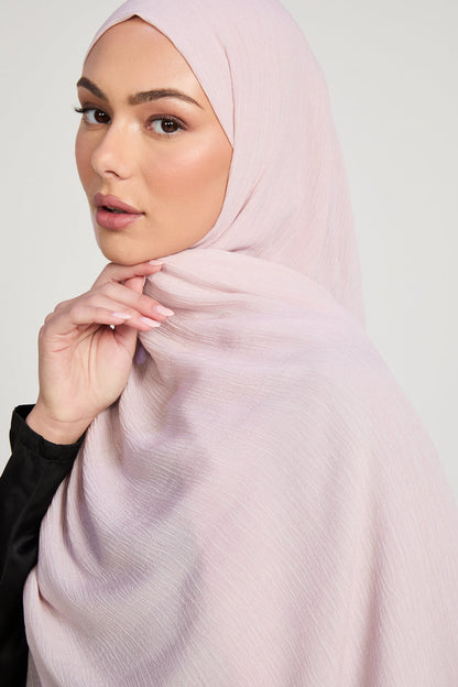 Hijab in modal arricciato - Rose Dust