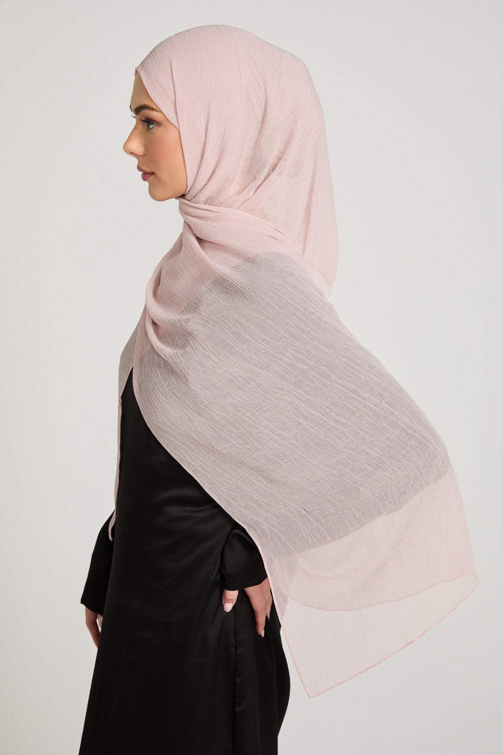 Luxury Soft Crush Hijab - Desert Rose Blush