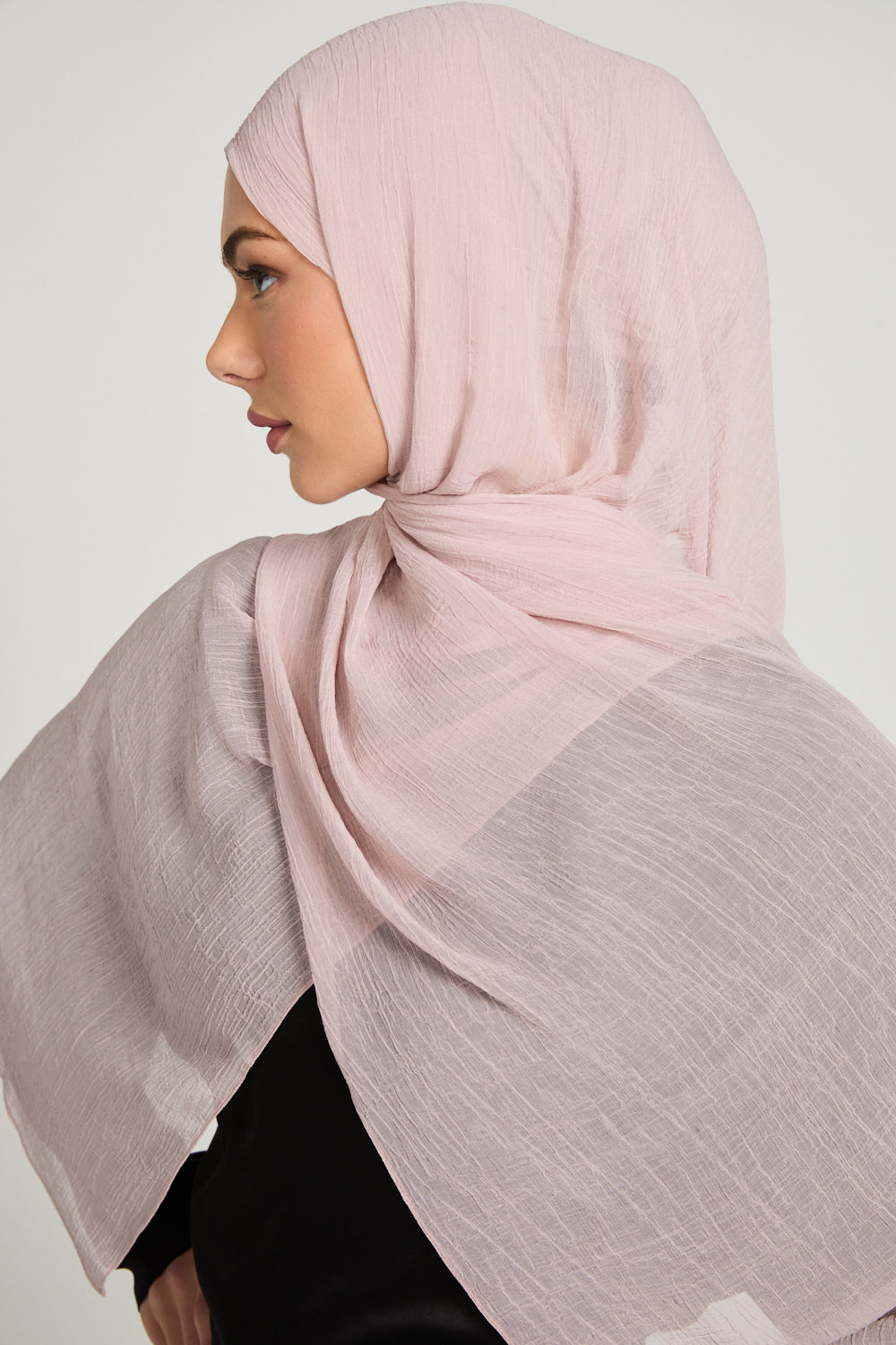 Luxury Soft Crush Hijab - Desert Rose Blush