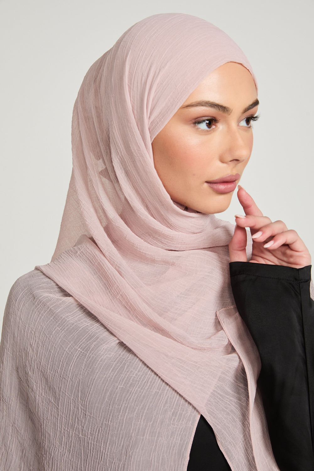 Luxury Soft Crush Hijab - Desert Rose Blush