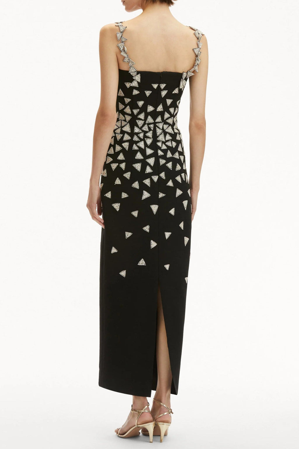 Crystal Triangle Maxi Bandage Dress