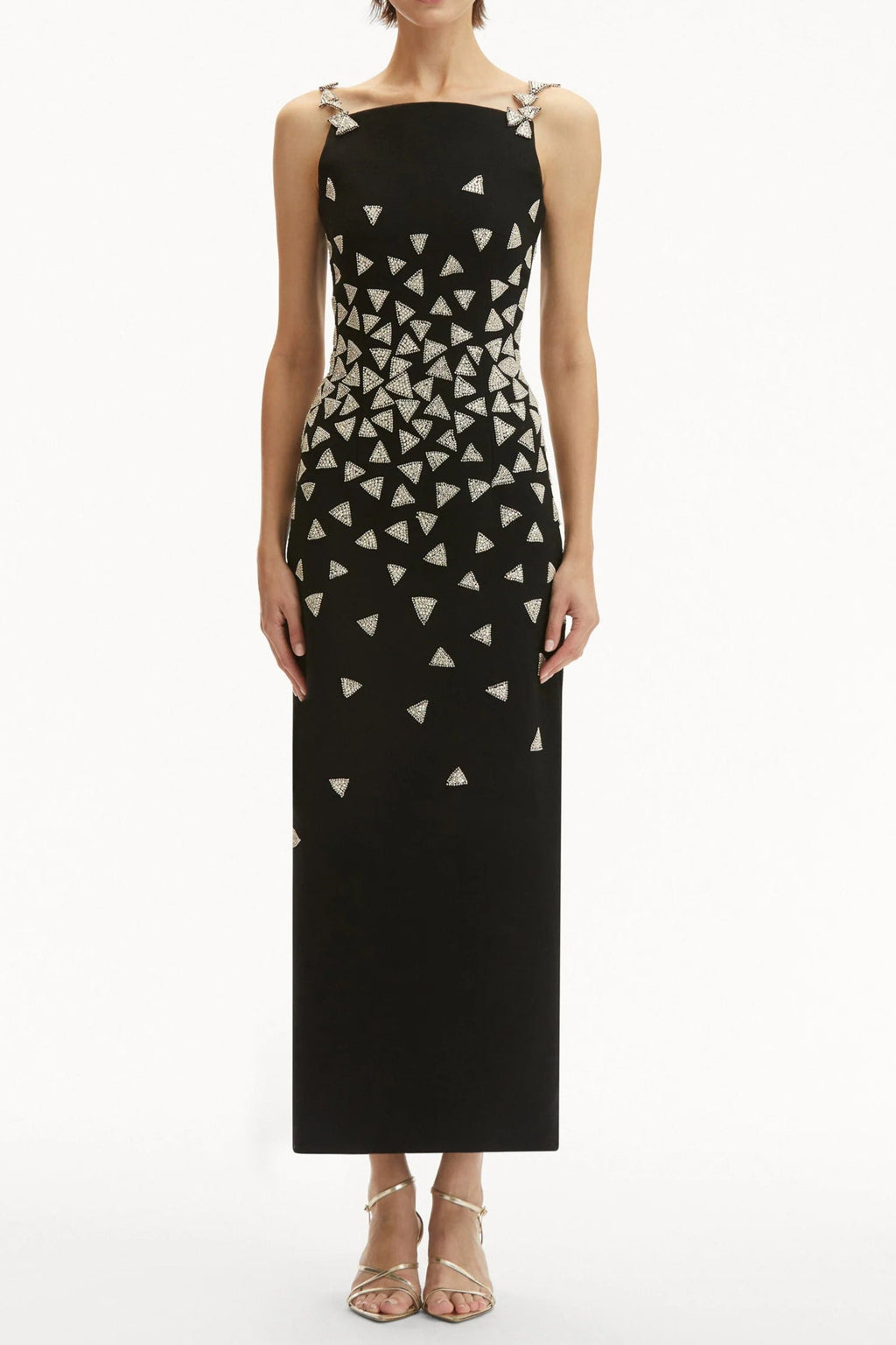 Crystal Triangle Maxi Bandage Dress