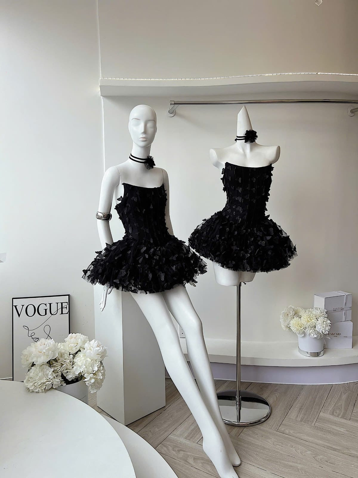 Mini abito corsetto a farfalla Adara