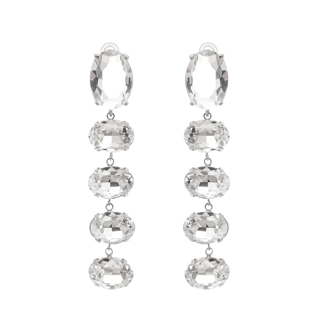 Felicia crystal-embellished dangle earrings