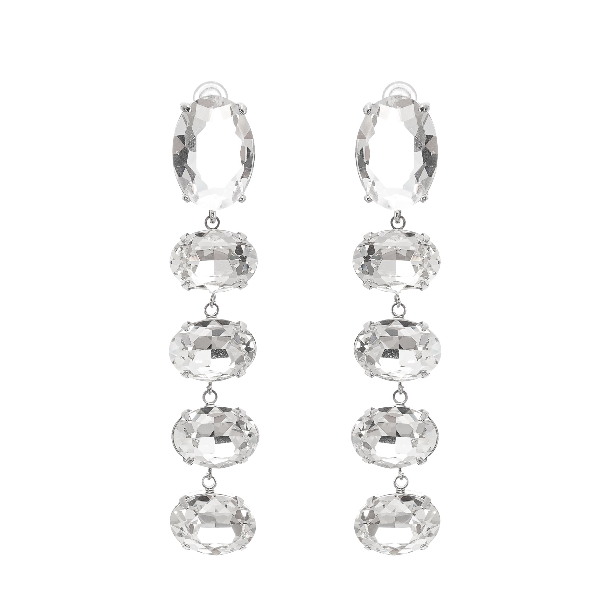 Felicia crystal-embellished dangle earrings