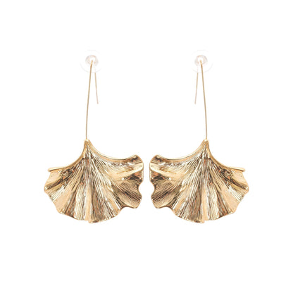 Juliet gold ginkgo drop earrings