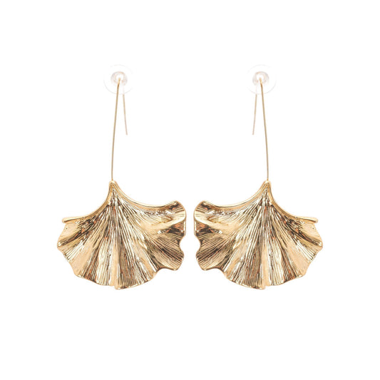Juliet gold ginkgo drop earrings