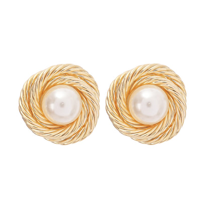 Chloe faux-pearl gold-plated earrings
