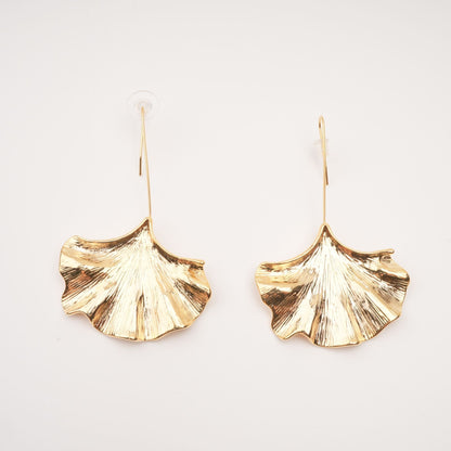 Juliet gold ginkgo drop earrings