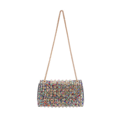 Jade crystal-embellished shoulder bag