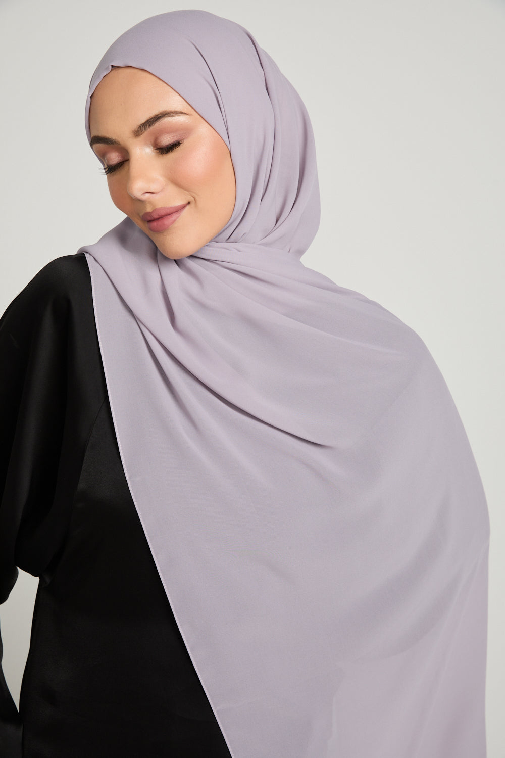 Soft Luxury Georgette Hijab - Dusty Lavender