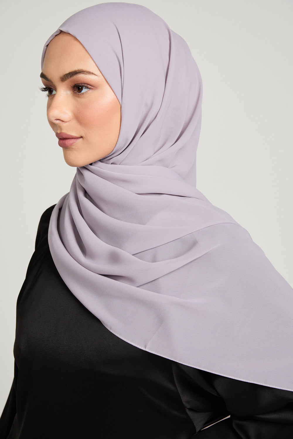 Soft Luxury Georgette Hijab - Dusty Lavender