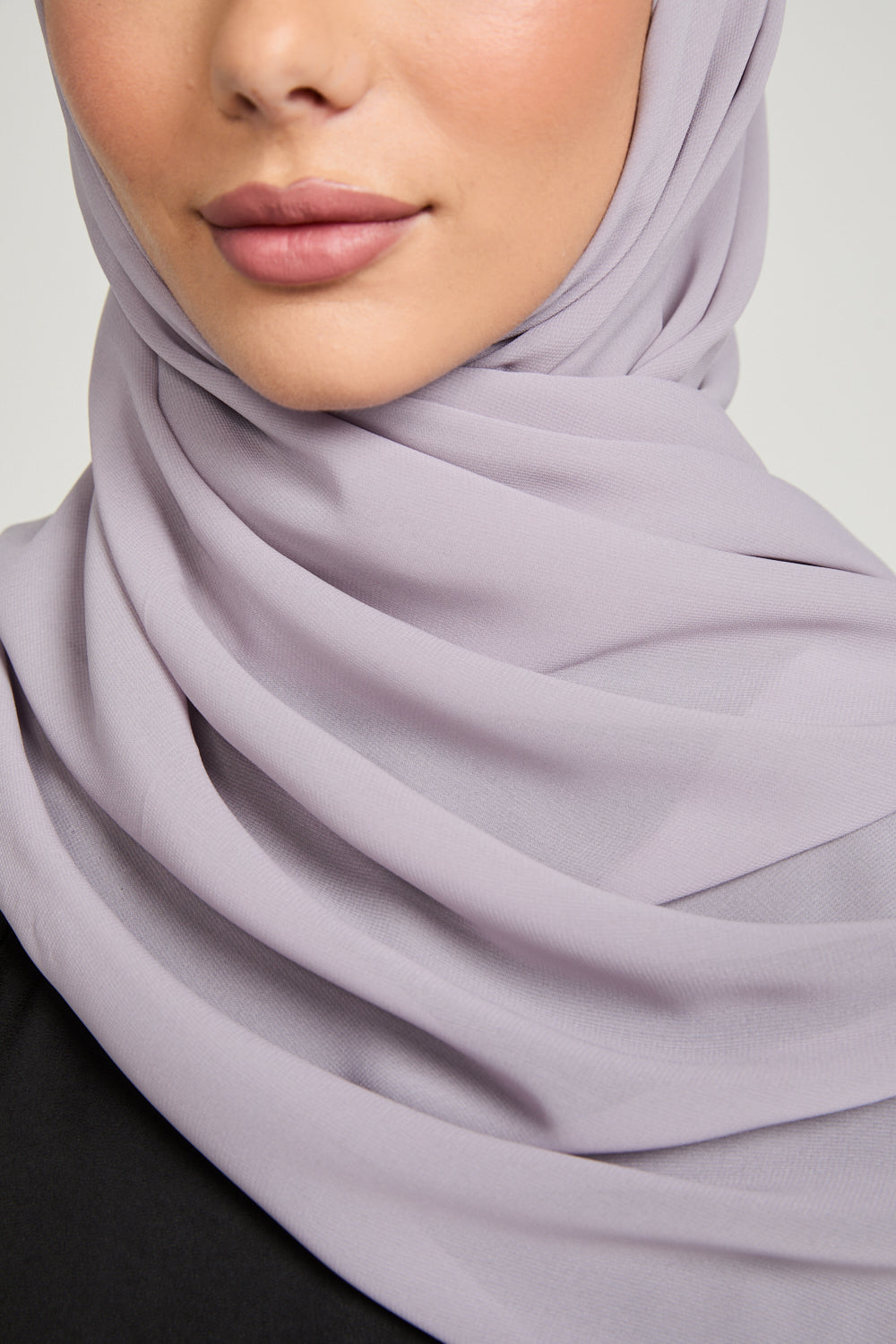 Soft Luxury Georgette Hijab - Dusty Lavender