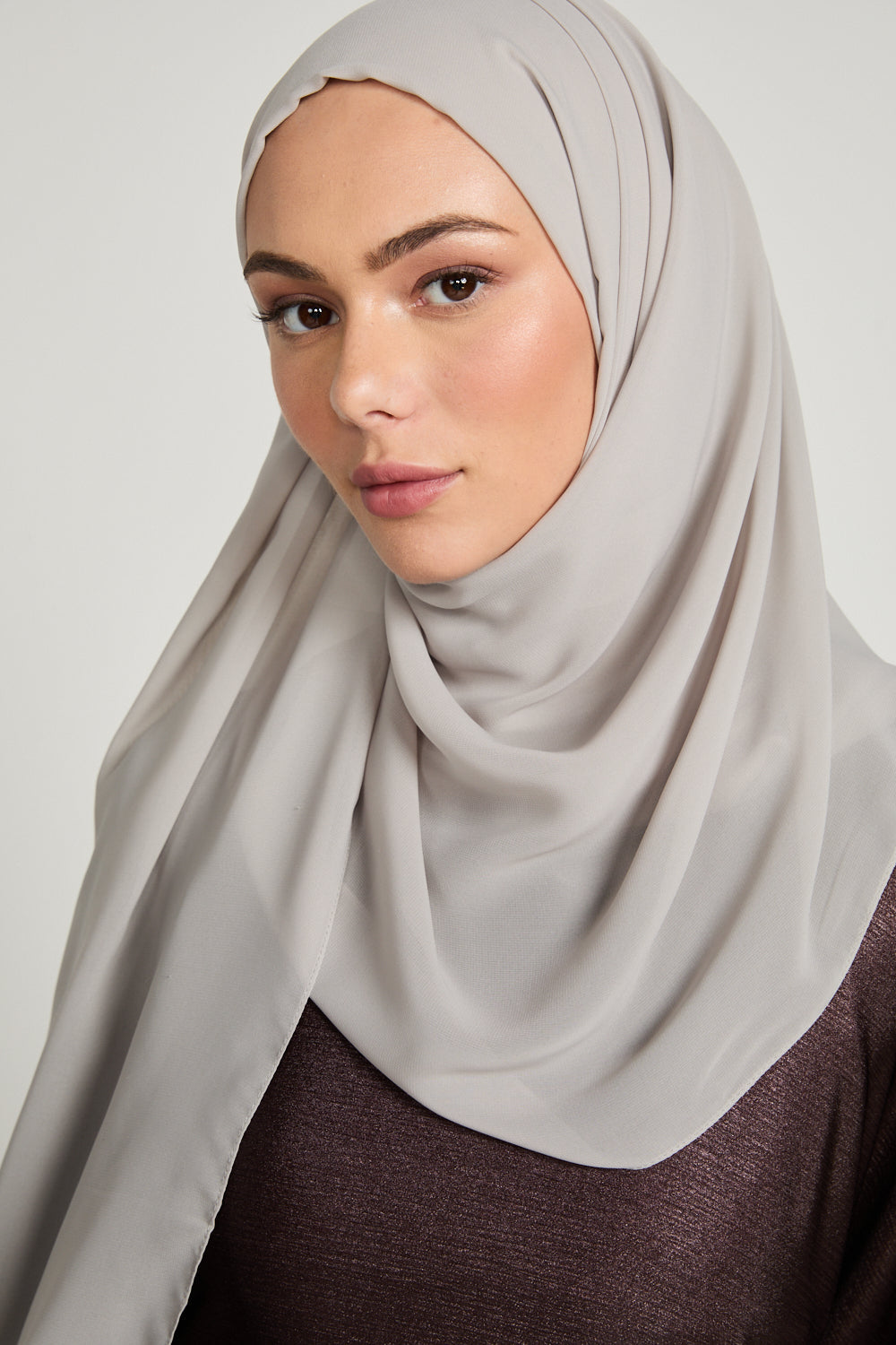 Soft Luxury Georgette Hijab - Cloudy Beige