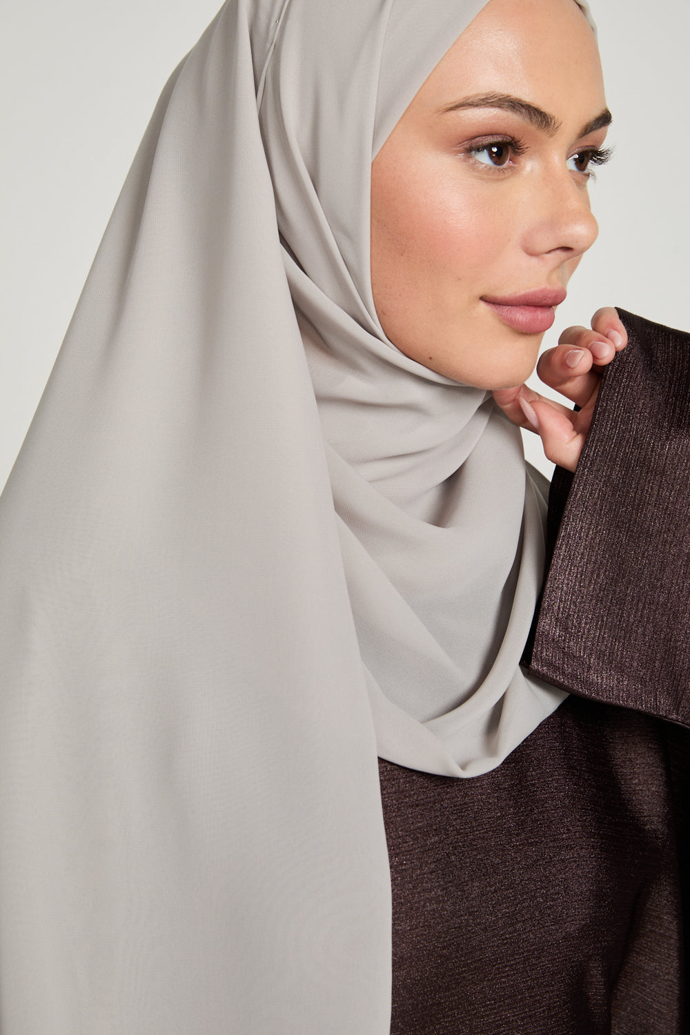 Soft Luxury Georgette Hijab - Cloudy Beige