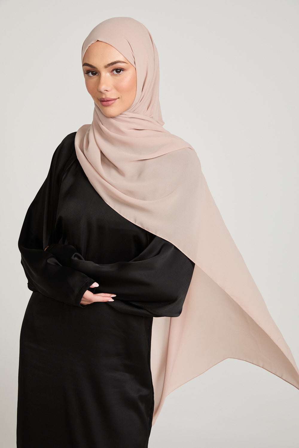 Soft Luxury Georgette Hijab - Sunset Beige