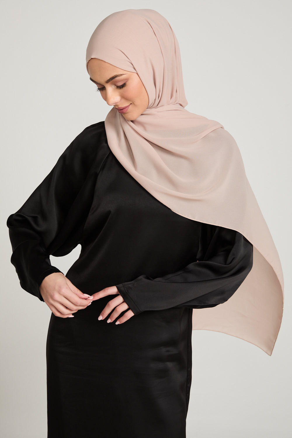 Soft Luxury Georgette Hijab - Sunset Beige