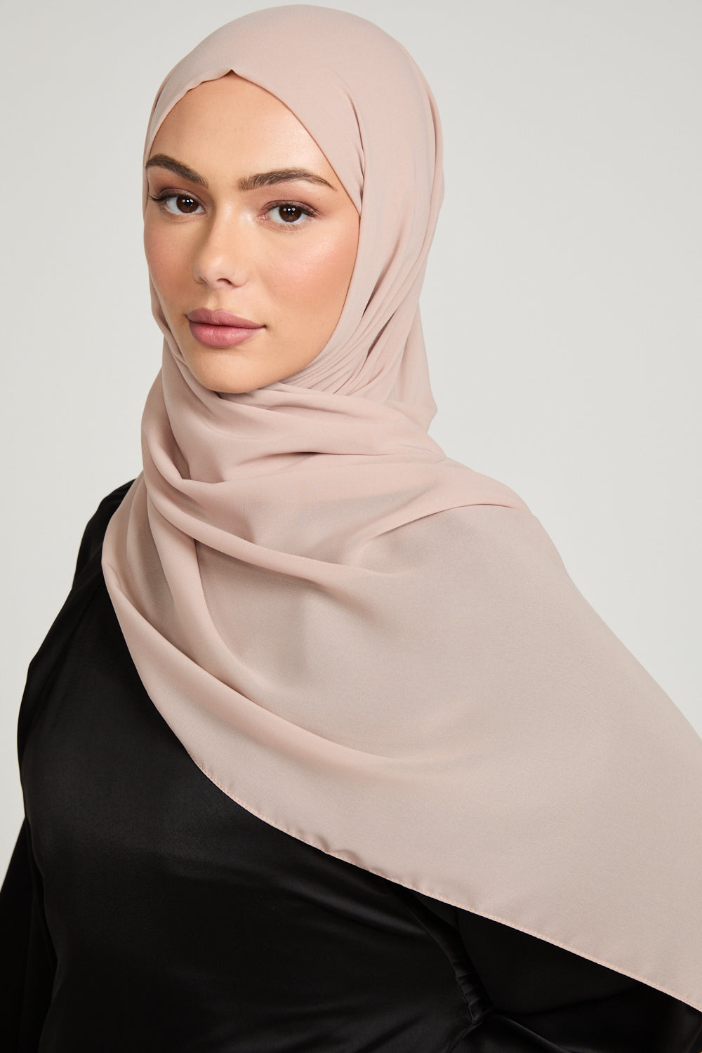 Soft Luxury Georgette Hijab - Sunset Beige