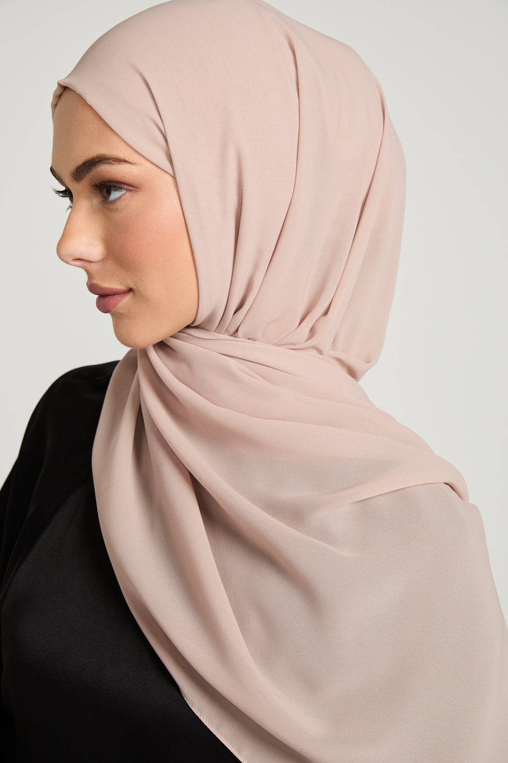 Soft Luxury Georgette Hijab - Sunset Beige