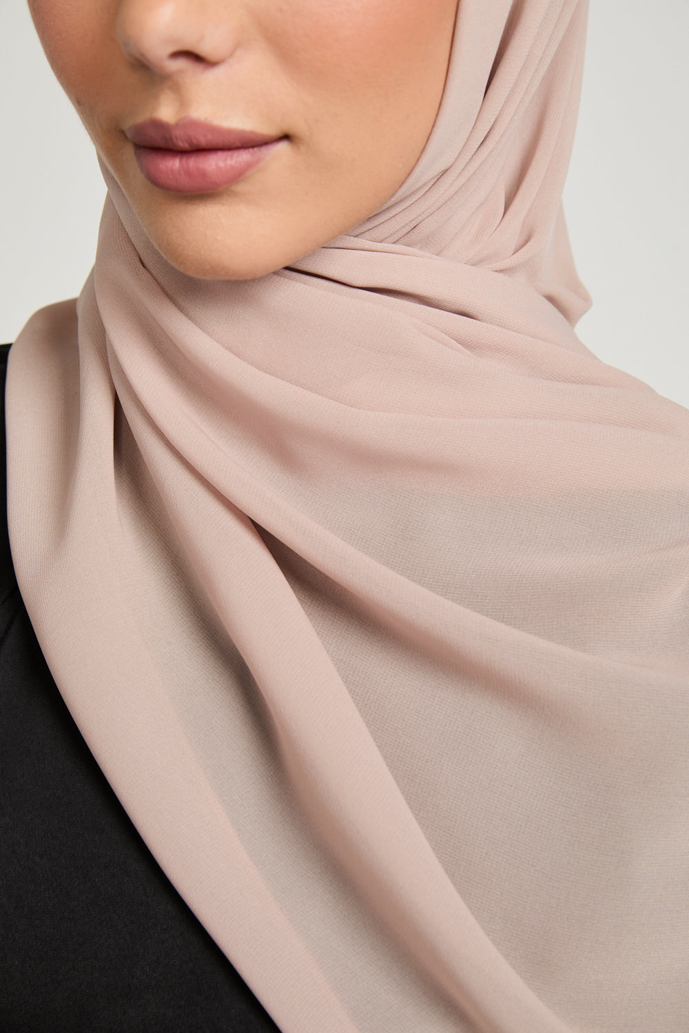 Soft Luxury Georgette Hijab - Sunset Beige