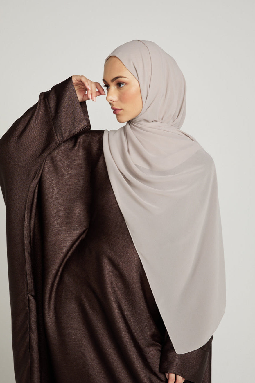 Soft Luxury Georgette Hijab - Smoky Beige