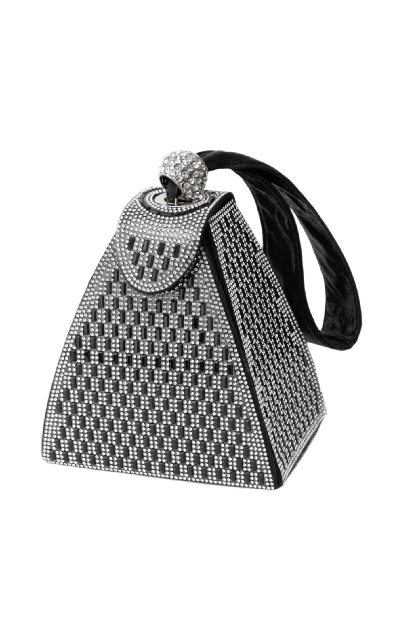 Rhinestone-embellished Pyramid Handbag