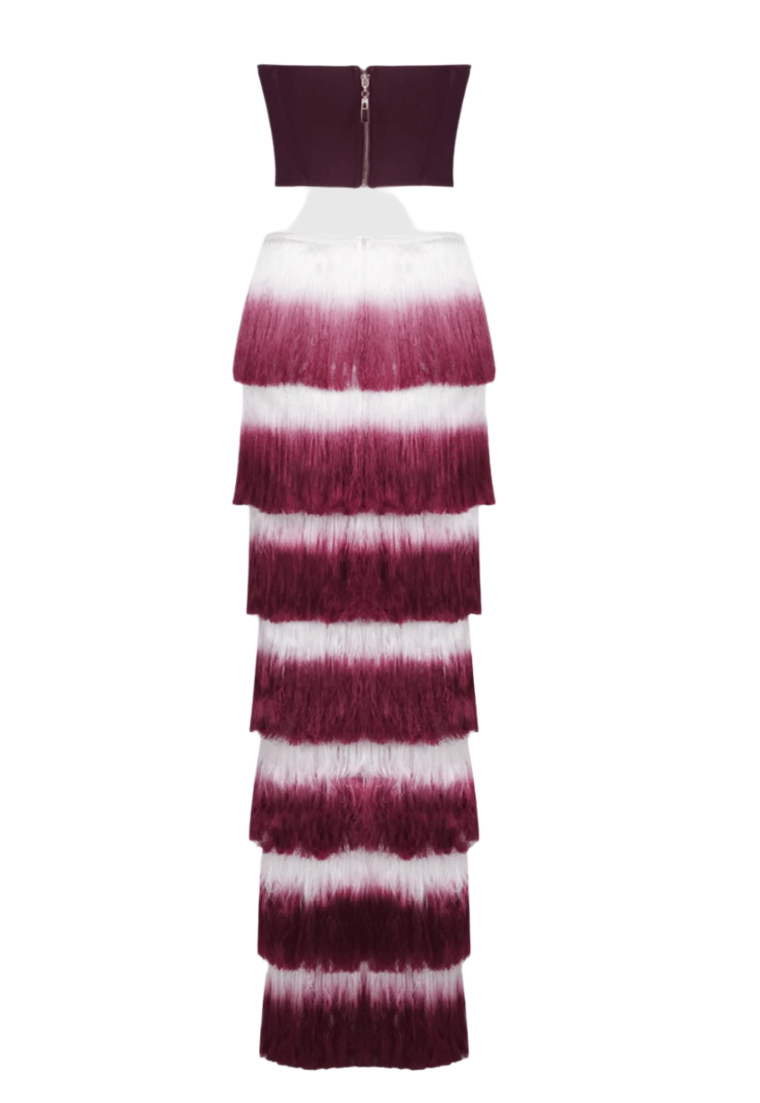 Despo Gradient Fringe Corset Two Piece Bandage Set