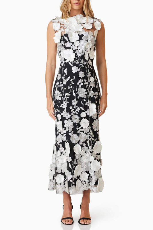 セレーネ カクテル ミディドレス（ブラック）