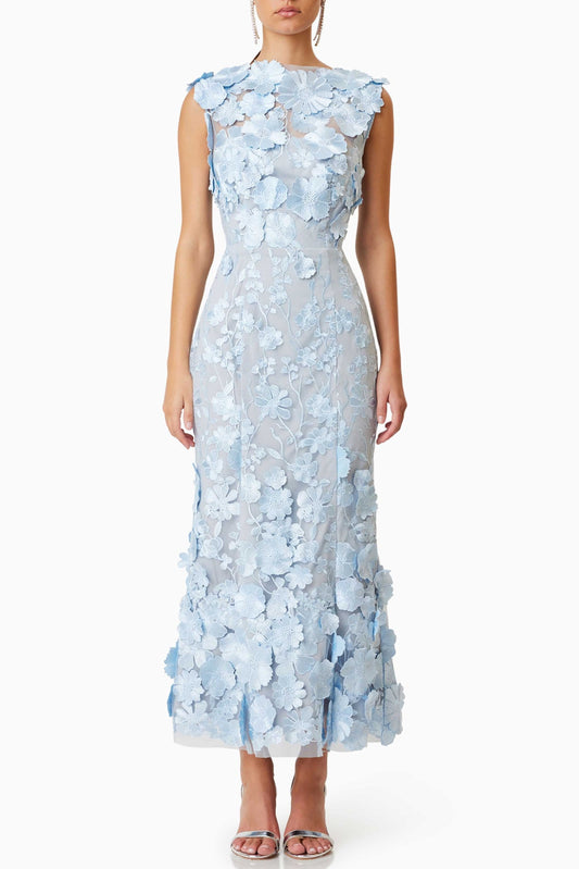 セレーネ カクテルミディドレス（ブルー）