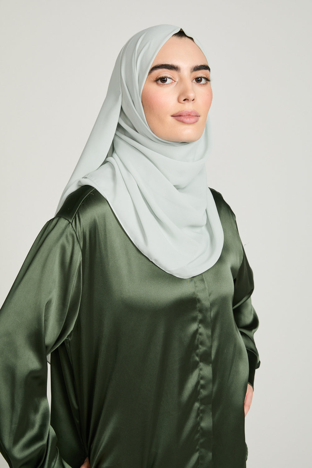 Soft Luxury Georgette Hijab - Frosted Mint