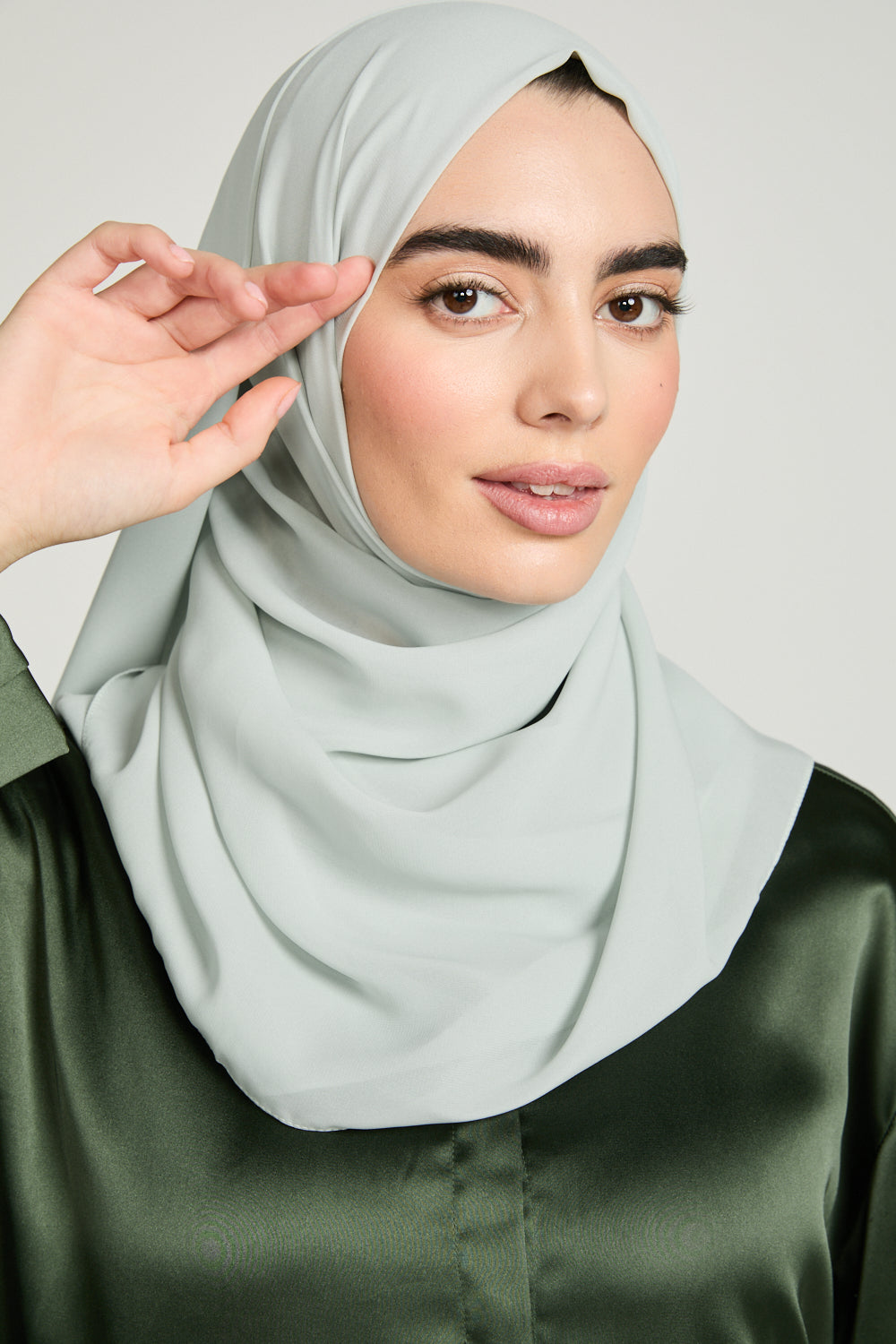 Soft Luxury Georgette Hijab - Frosted Mint