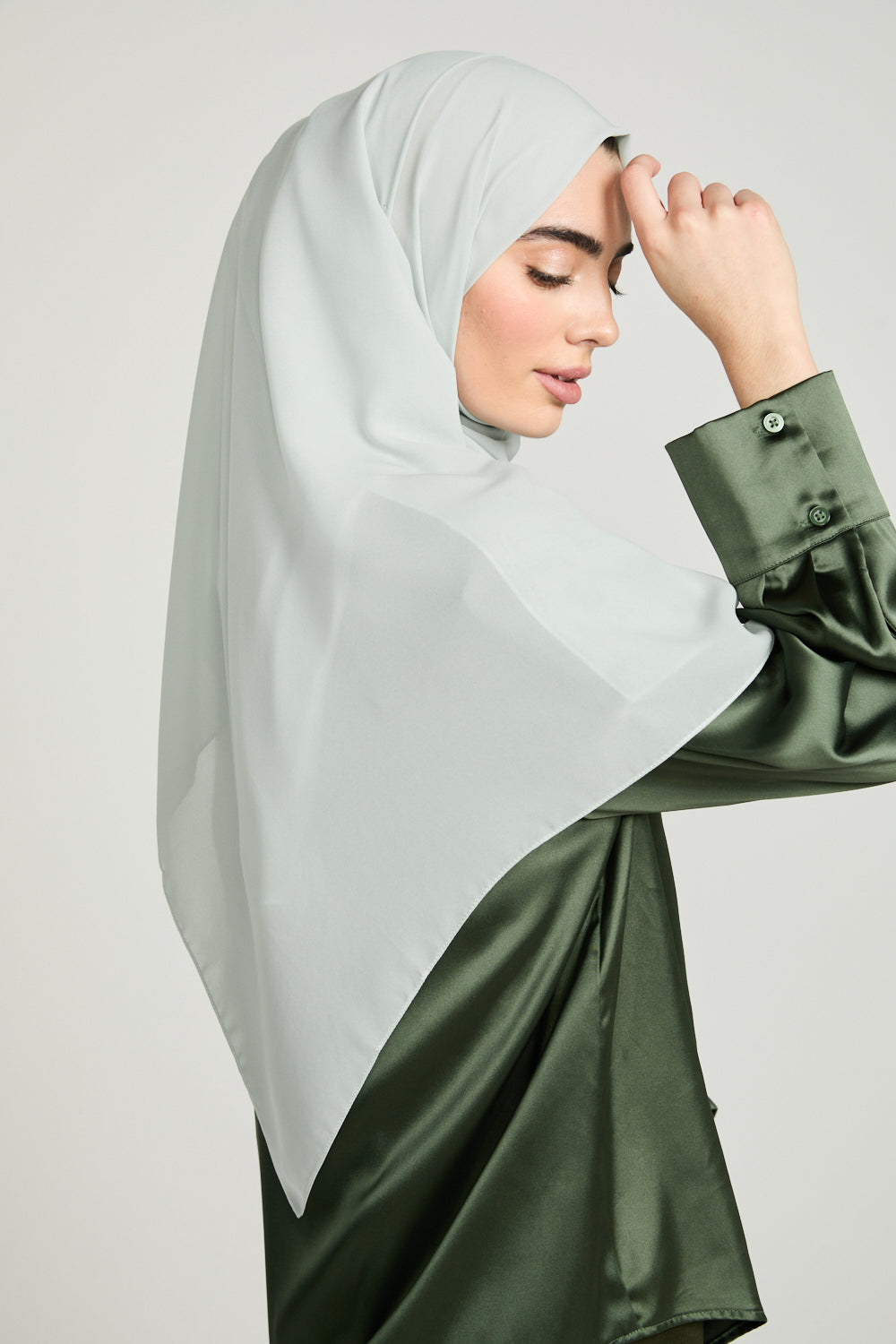 Soft Luxury Georgette Hijab - Frosted Mint