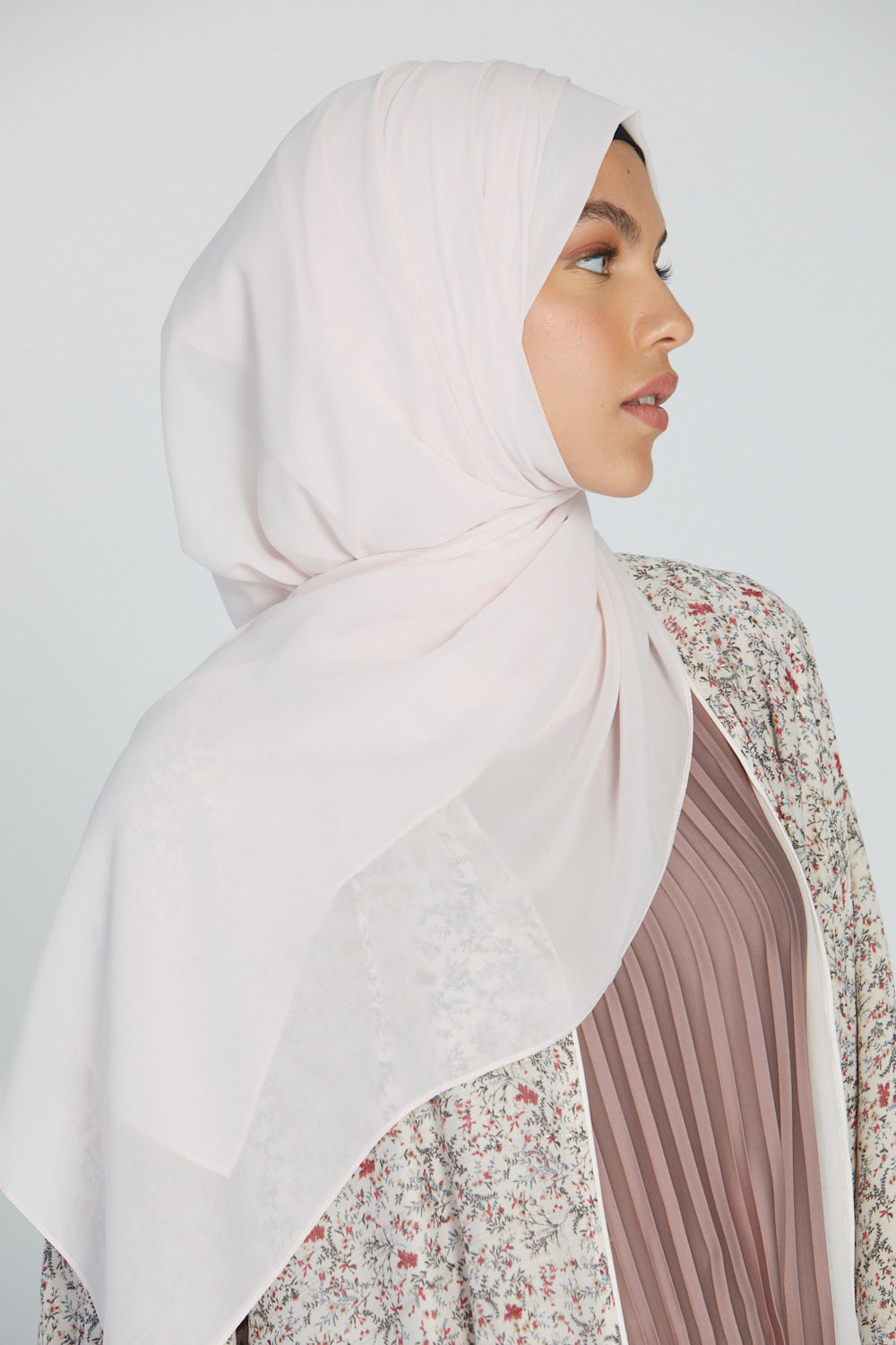 Soft Luxury Georgette Hijab - Light Blush