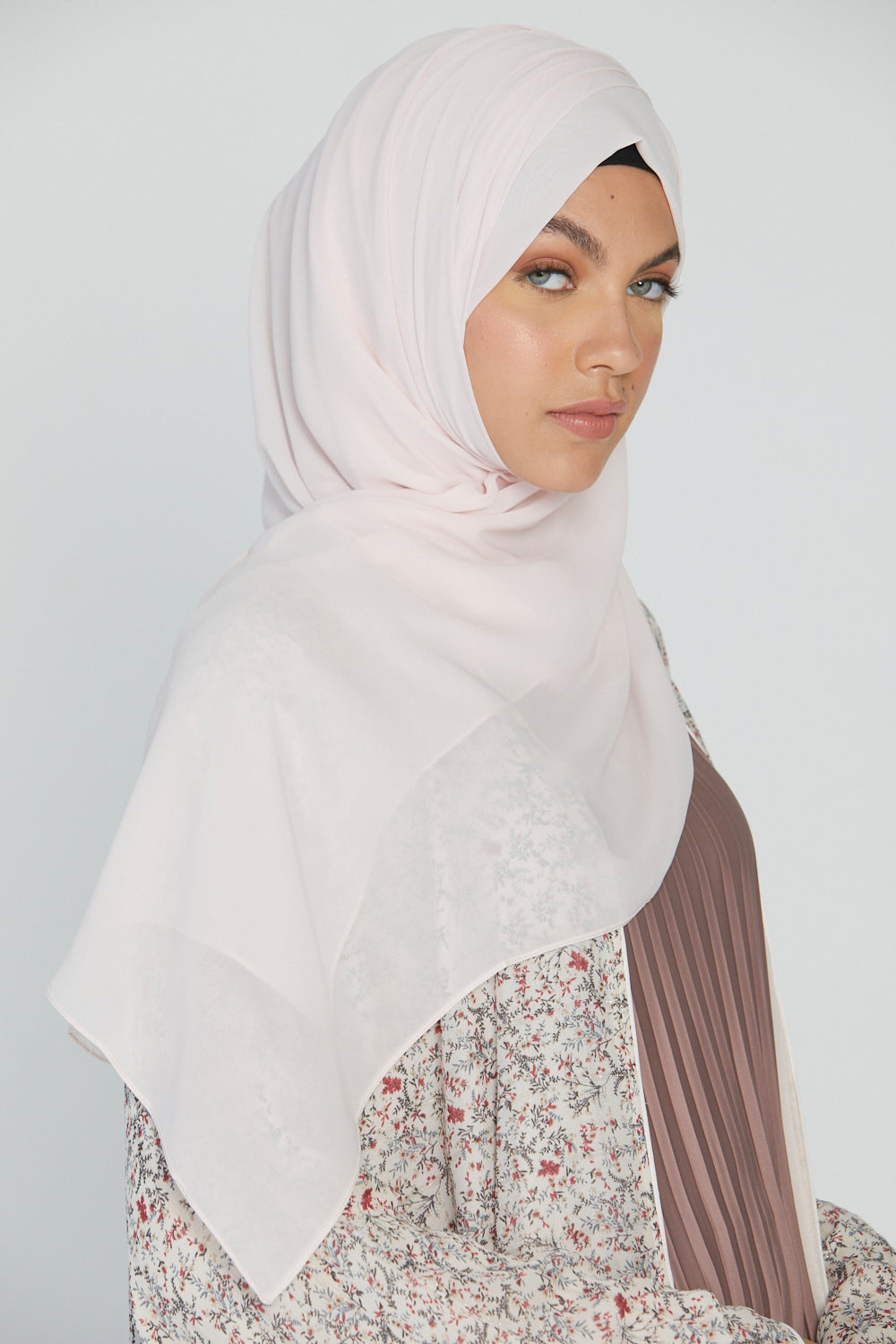 Soft Luxury Georgette Hijab - Light Blush