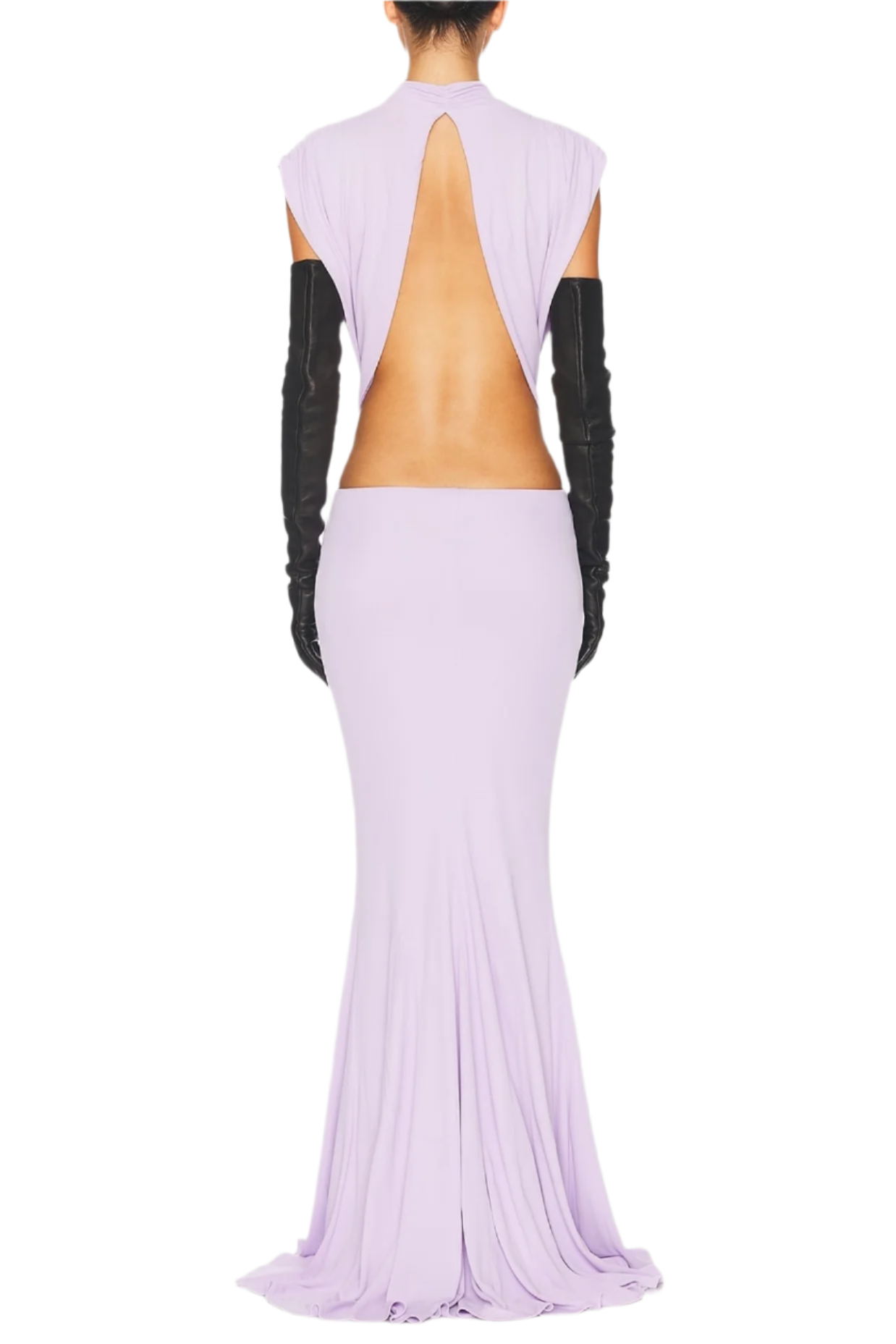 Abito lungo con fiocco e schiena scoperta Graillot - Viola