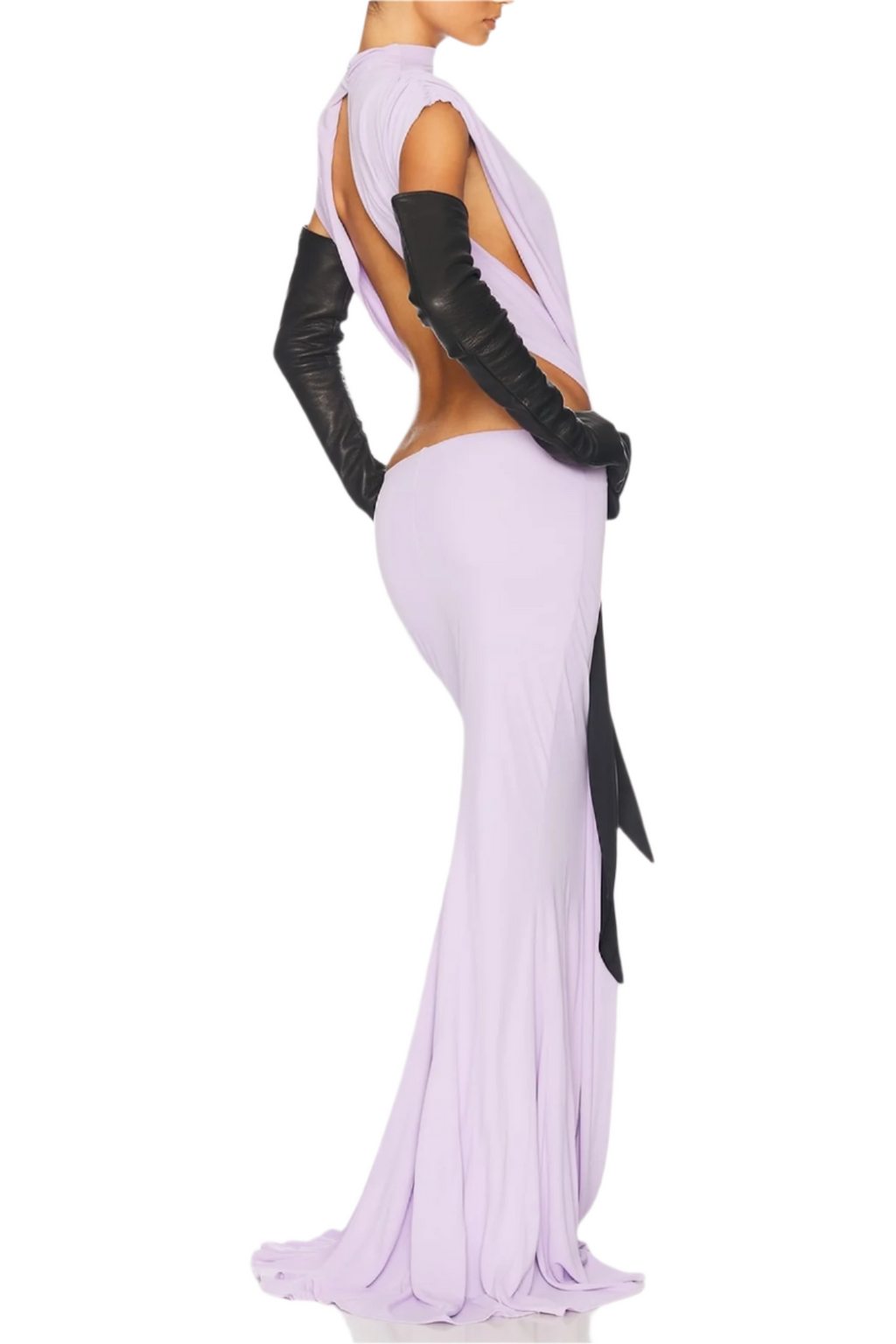 Graillot Bow Cutout Backless Maxi Dress - Purple