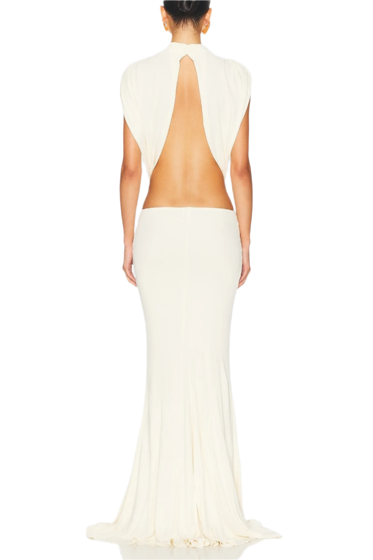 Graillot Bow Cutout Backless Maxi Dress - White