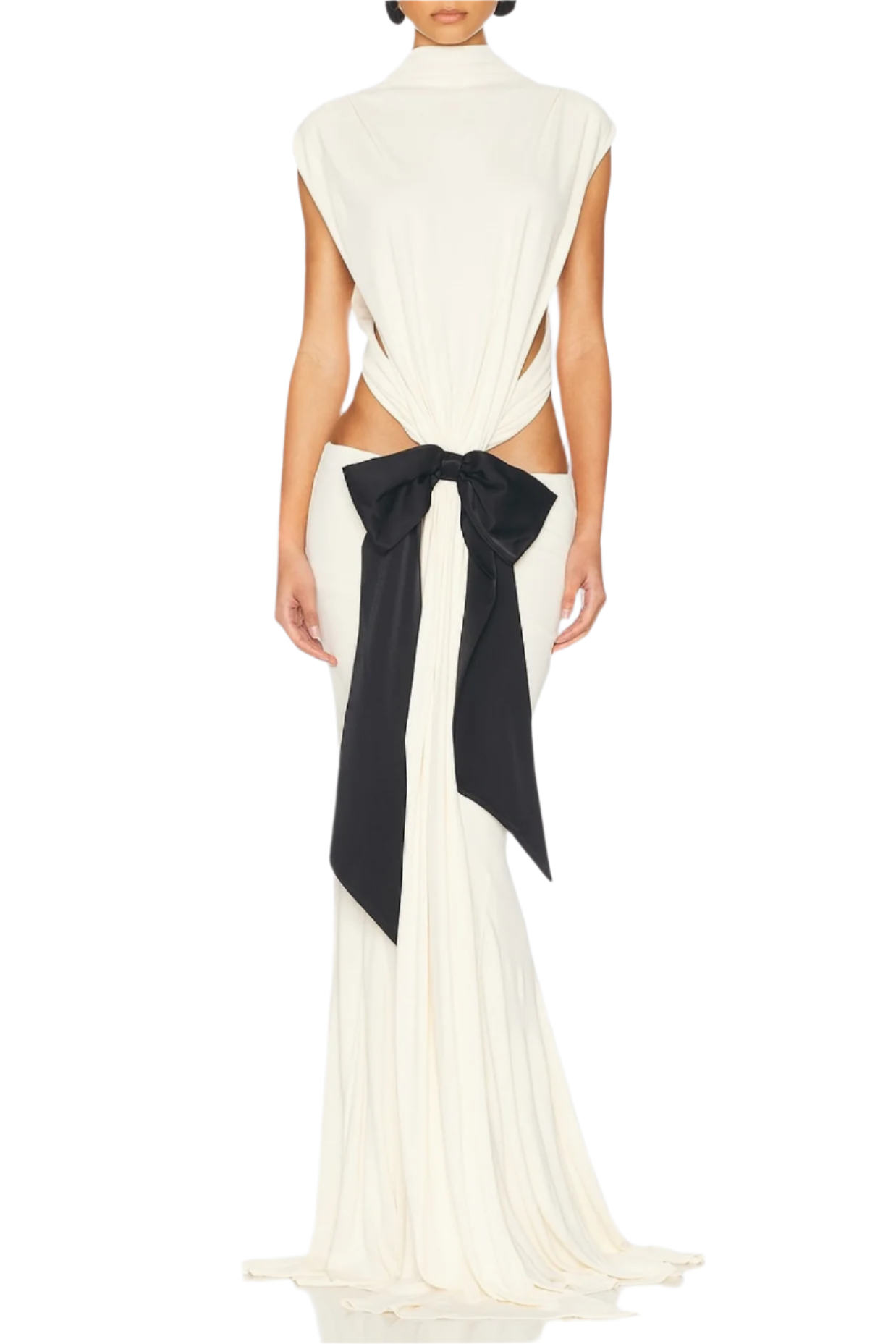 Abito lungo con fiocco e schiena scoperta Graillot - Bianco