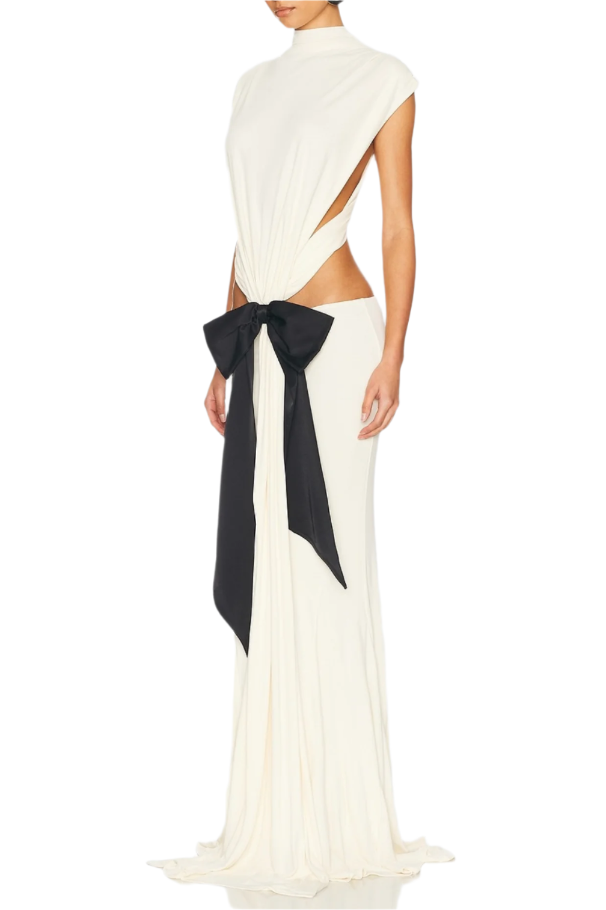 Abito lungo con fiocco e schiena scoperta Graillot - Bianco