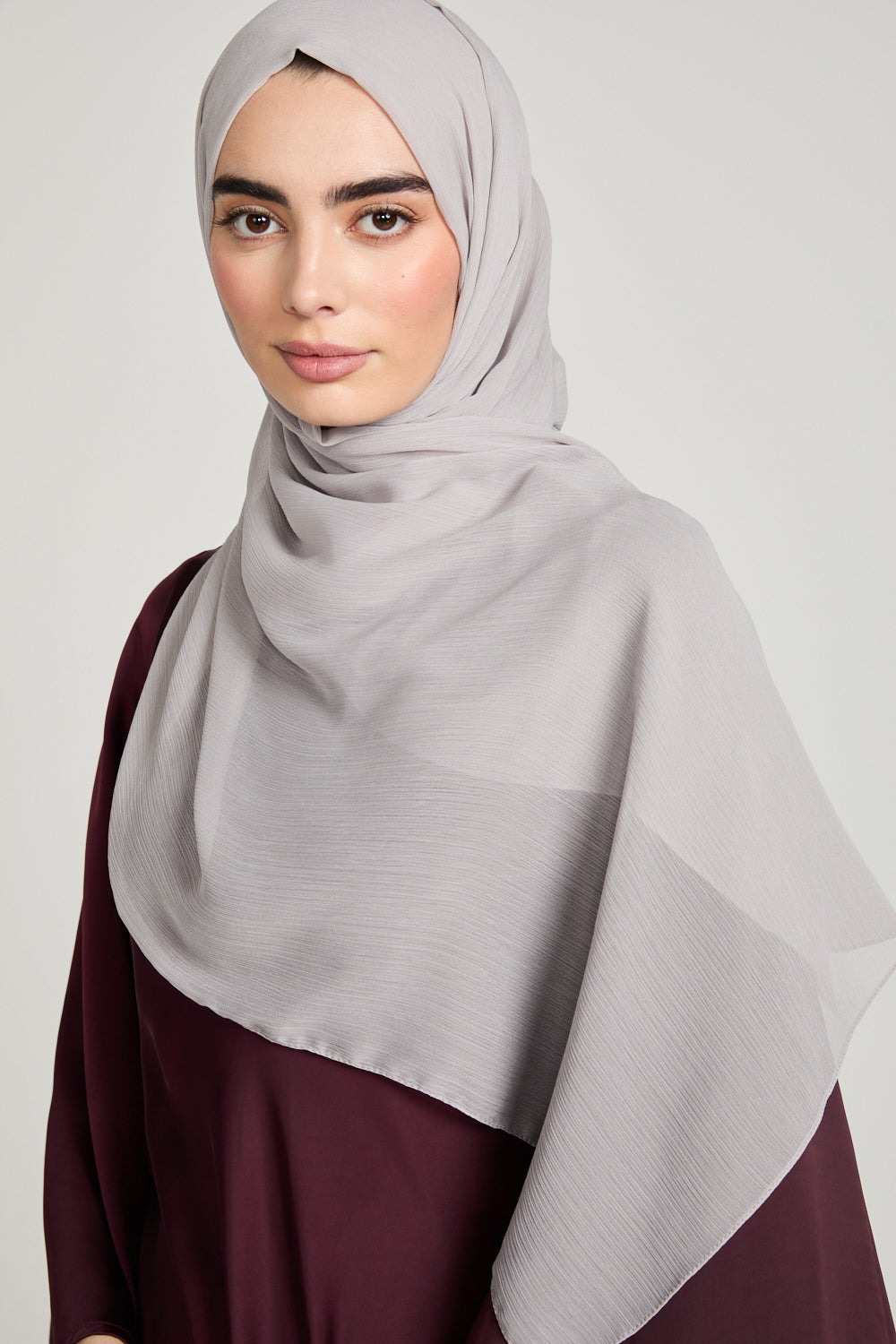 Luxury Crinkle Chiffon Hijab - Pearl Dust