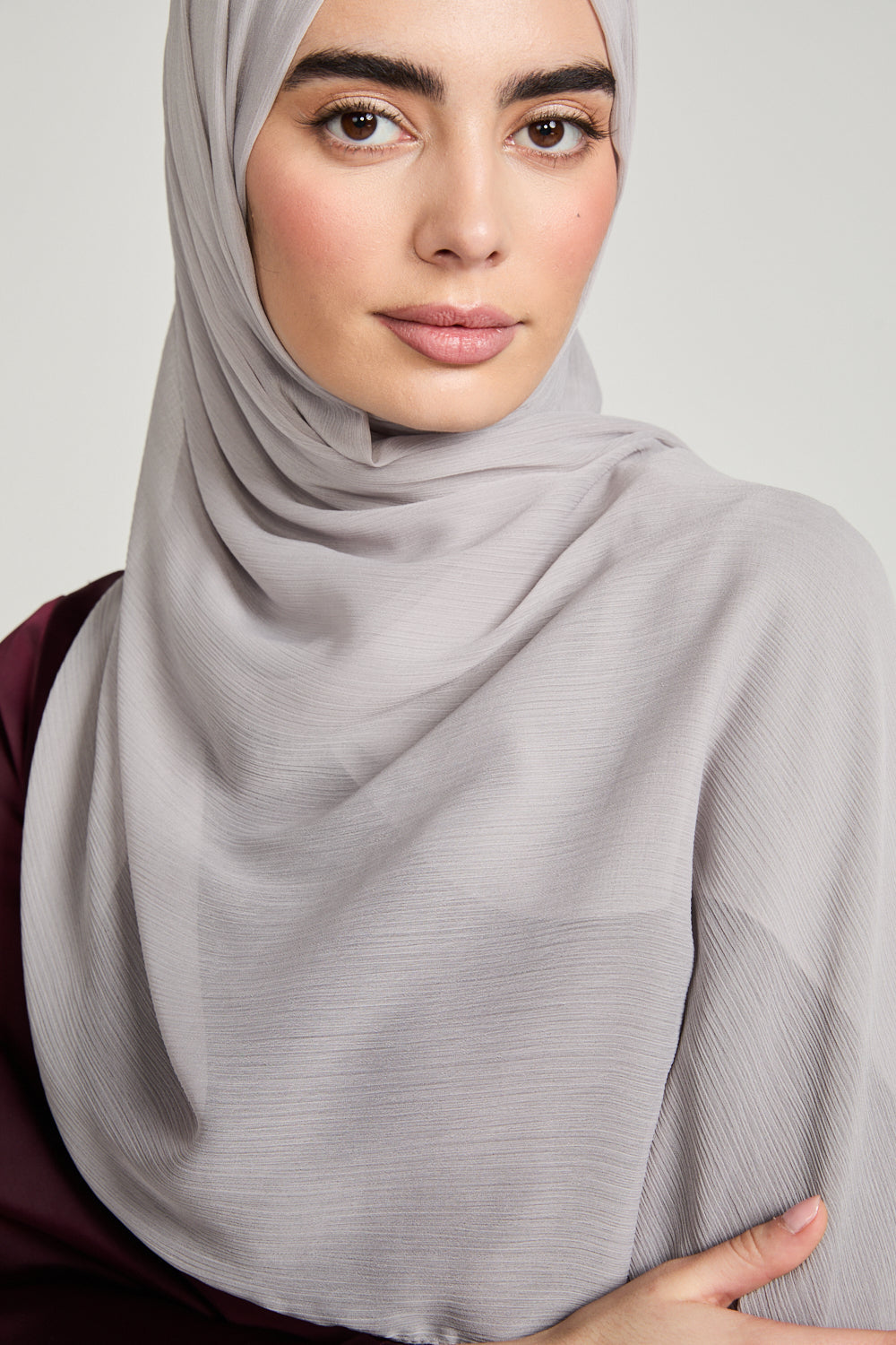 Luxury Crinkle Chiffon Hijab - Pearl Dust