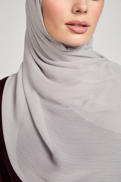 Luxury Crinkle Chiffon Hijab - Dust