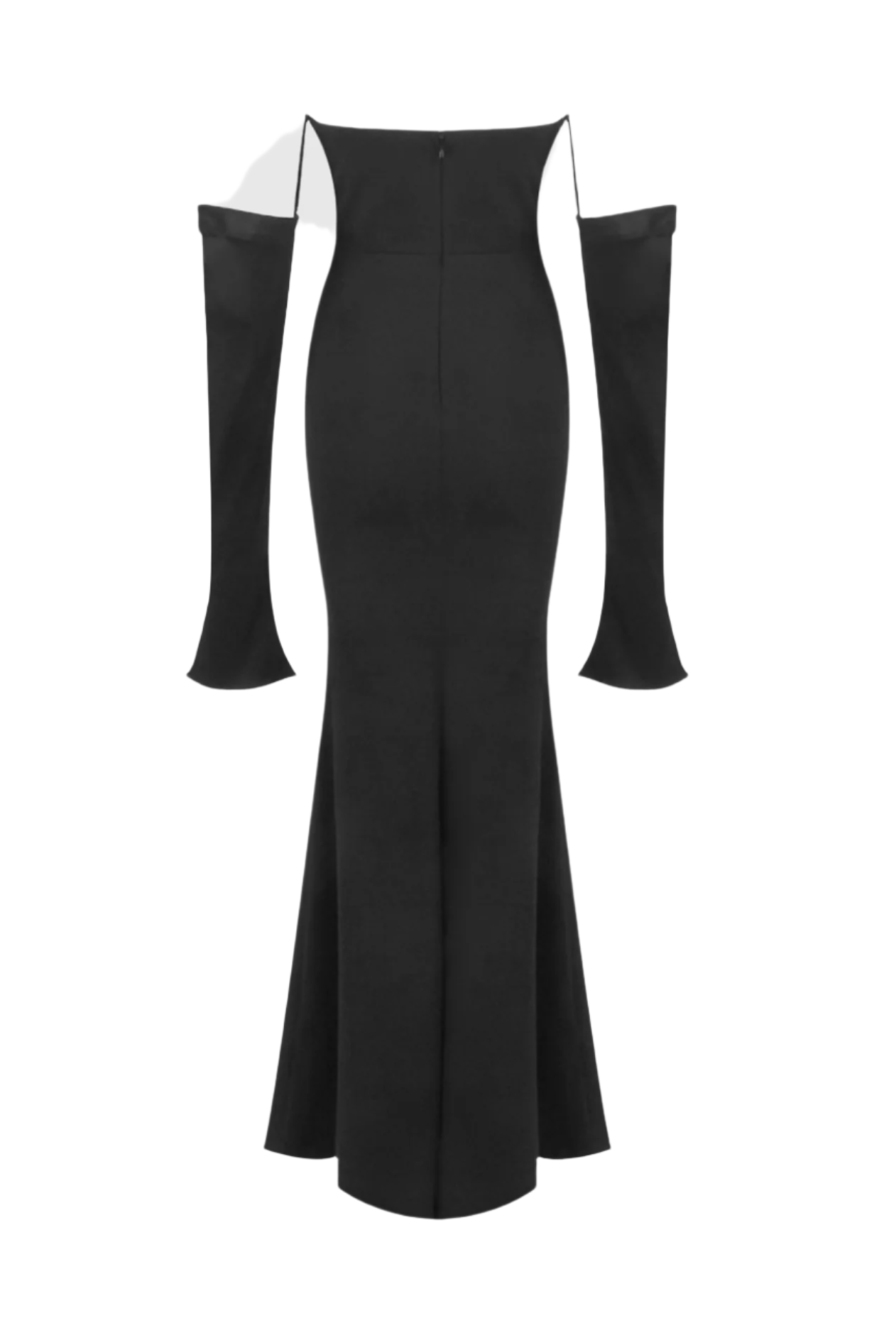 Off Shoulder Corset Maxi Dress - Black